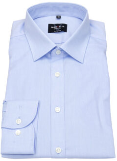 Heren chambray slim overhemd met lange mouwen - maat 43 (XL) Blauw