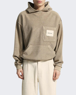 Heren chest pocket hoodie Beige - M
