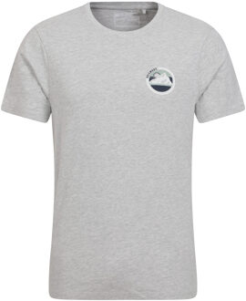 Heren Cirkel Berg T-Shirt (Grijs) - maat XS