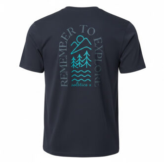 Heren cirno t-shirt met korte mouwen Blauw - XL