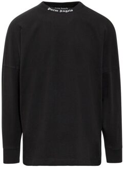 Heren Classic Logo Langsleeve T-Shirt (Zwart)