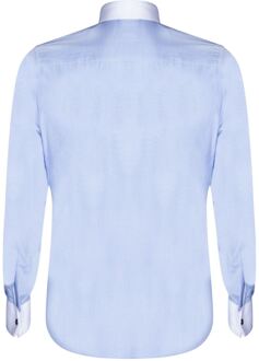 Heren club kraag blauw shirt jaren 1920 Peaky Blinders met Bar Poplin Pin Smart