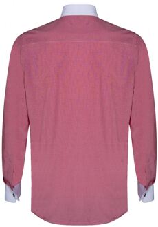 Heren club kraag rood shirt jaren 1920 Peaky Blinders met Bar Poplin Pin Smart Casual - maat XL