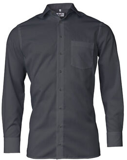 Heren comfort shirt met lange mouwen Grijs - 42