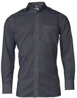 Heren comfort shirt met lange mouwen Grijs - 43 (XL)