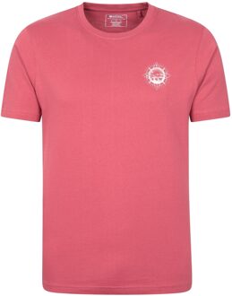 Heren Compass Organic T-Shirt (Rood) - 4XL