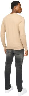 Heren Consenza Gebreid Crew Neck Sweatshirt (Steen) - maat S