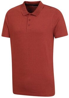Heren Cordyline getextureerd poloshirt (Roest) - maat XS