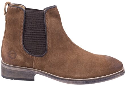 Heren Corsham Town Leather Pull On Casual Chelsea Ankle Boots (Kameel) Camel - EU 47.5 / UK 12