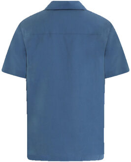 Heren cotton linen shirt Blauw