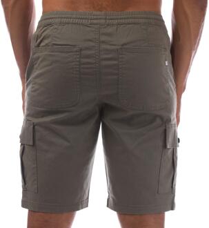 Heren Crane Twill Organic Cargo Shorts (Groen) - maat