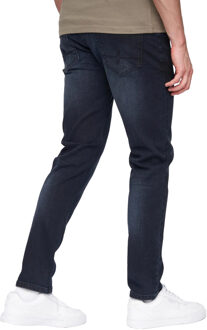 Heren Craze Comfort Rechte Jeans (Blauw Zwart) Navy/blauw