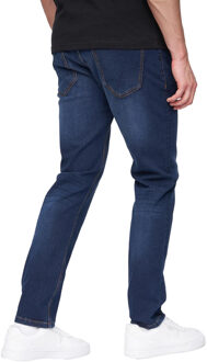 Heren Craze Comfort Rechte Jeans (Donkere wasbeurt) Navy/blauw - 32 Kort