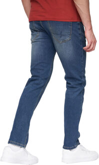 Heren Craze Comfort Rechte Jeans (Stone Wash) Navy/blauw - 32N