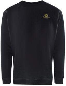 Heren Crest Crew Neck Tracksuit Set (Zwart) - XL