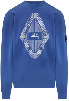 Heren Crewneck Sweatshirt A-Cold-Wall , Blue , Heren - L,S,Xs