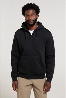 Heren Dalton Borg gevoerde Full Zip Hoodie (Zwart)