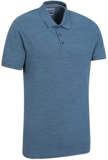 Heren Dawnay Textured Pique Poloshirt (Blauw) - maat XS