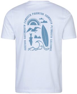 Heren Devon Graphic Korte Mouwen T-Shirt (Wit) - XL