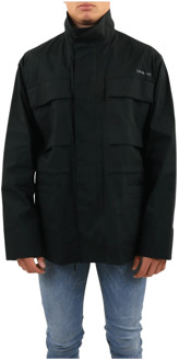 Heren Diag Tab Field Jacket Black Bl Off White , Black , Heren - L,M,S