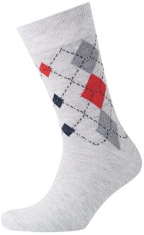 Heren Diamant Sokken (Pak van 3) (Lichtgrijs/Nachtelijke hemel)