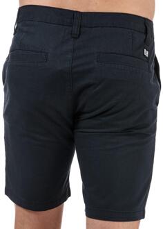 Heren Dillenger Katoen Twill Korte Broek (Marine) - maat Navy