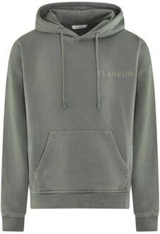 Heren double logo washed hoodie Beige