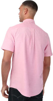 Heren Drayton Oxford Modern Overhemd met Korte Mouwen (Koraal) - maat