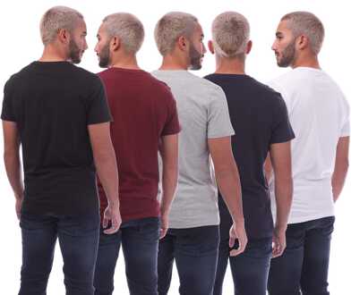 Heren Duck en Cover 5-pack Klapstar T-Shirts in Multi kleur Veelkleurig - S