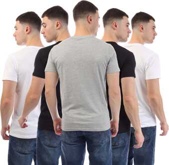 Heren Duck en Cover Caplaz 5-pack T-shirt met mouwenprint in Multi colour - maat S Veelkleurig