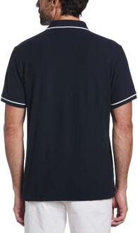 Heren Earl Piqué Katoenen Poloshirt (Donkere saffier) - maat M Zwart