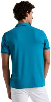 Heren Earl Pique Poloshirt (Blauw) - maat S