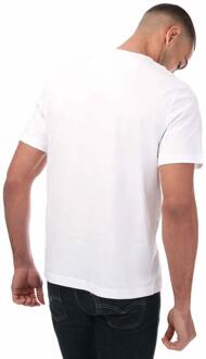 Heren Eddie Crew Hals T-shirt (Wit)