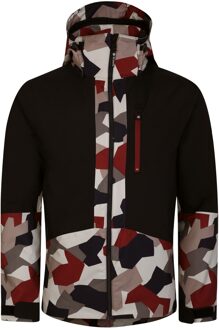 Heren edge geometric ski jacket Zwart - XS