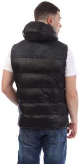 Heren Eend en Dekt Rierson Hooded Gilet in Zwart - L