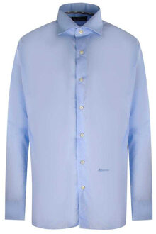 Heren Effen Merken Lange Mouwen Shirt (Blauw) - maat M