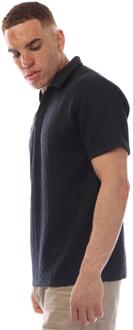 Heren El Rama Gebreid Poloshirt (Marine) - maat M Navy