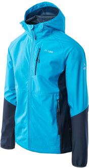 Heren envisat label soft shell jas - maat S Blauw