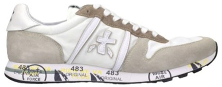 Heren Eric Sneakers van Gemengd Suède of Kalfsleer Premiata , White , Heren - 40 Eu,43 Eu,41 EU