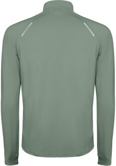 Heren estambul quarter zip sweatshirt met lange mouwen Groen