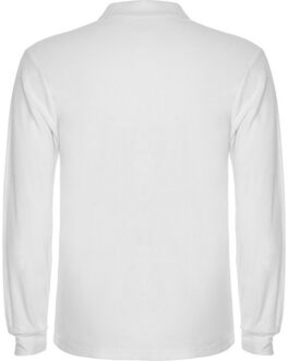 Heren estrella poloshirt met lange mouwen Wit - XXXL