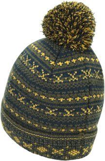 Heren Fair Isle Thinsulate Beanie (Khaki) Kaki