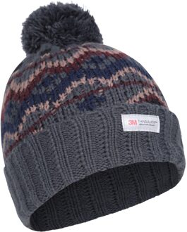 Heren Fair Isle Thinsulate muts (Houtskool)