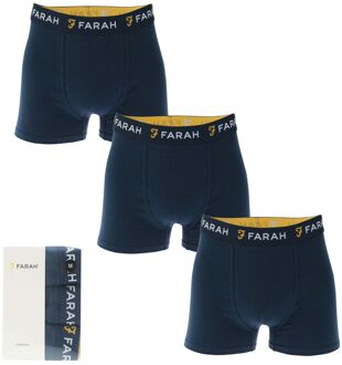 Heren Farah Aveleer 3 Pack Boxershort in Navy - maat 2XL