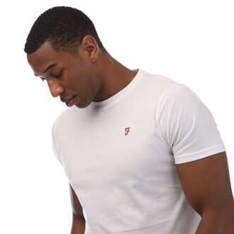 Heren Farah Balpine loungeset in White Navy Blauw en wit