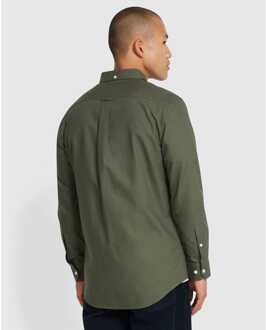Heren Farah Brewer Slim-Fit overhemd in groen