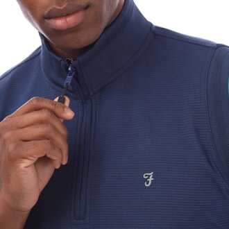 Heren Farah Clint Midlayer Gilet in Blauw - XL