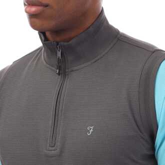 Heren Farah Clint Midlayer Gilet in Grijs - maat