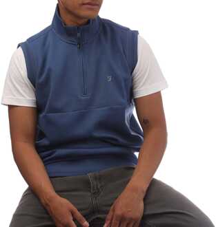 Heren Farah Clint Midlayer Gilet in Koningsblauw - S
