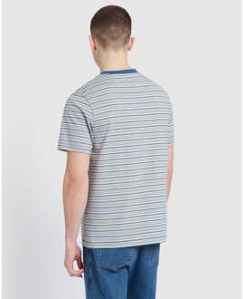 Heren Farah Danny Stripe T-shirt in Grijs - maat S